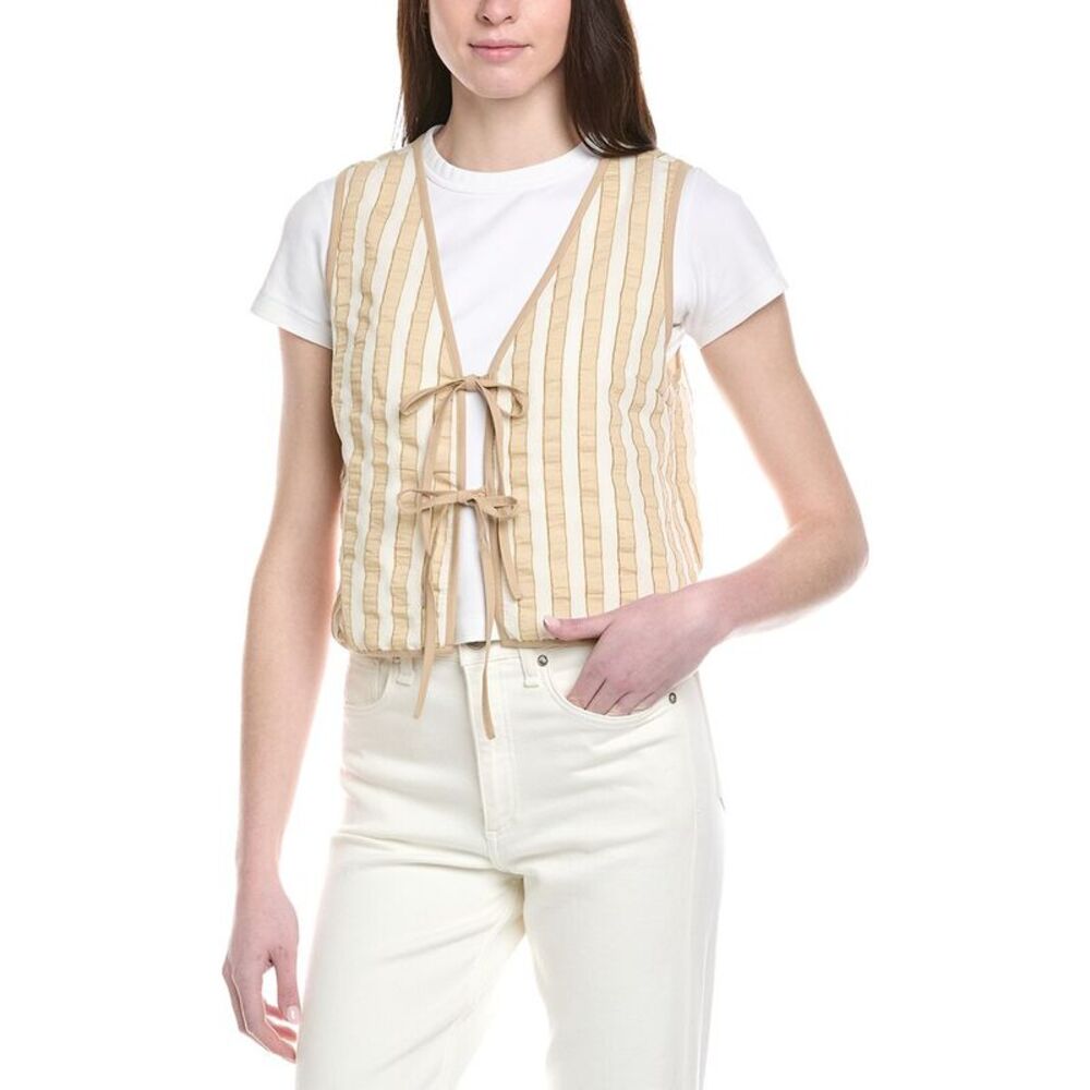 Line & Dot Womens  Kamari Tie Detailed Top, White